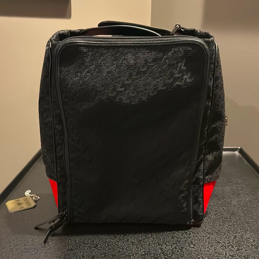 Leather-Trimmed Logo-Jacquard Coated-Canvas And Mesh Backpack